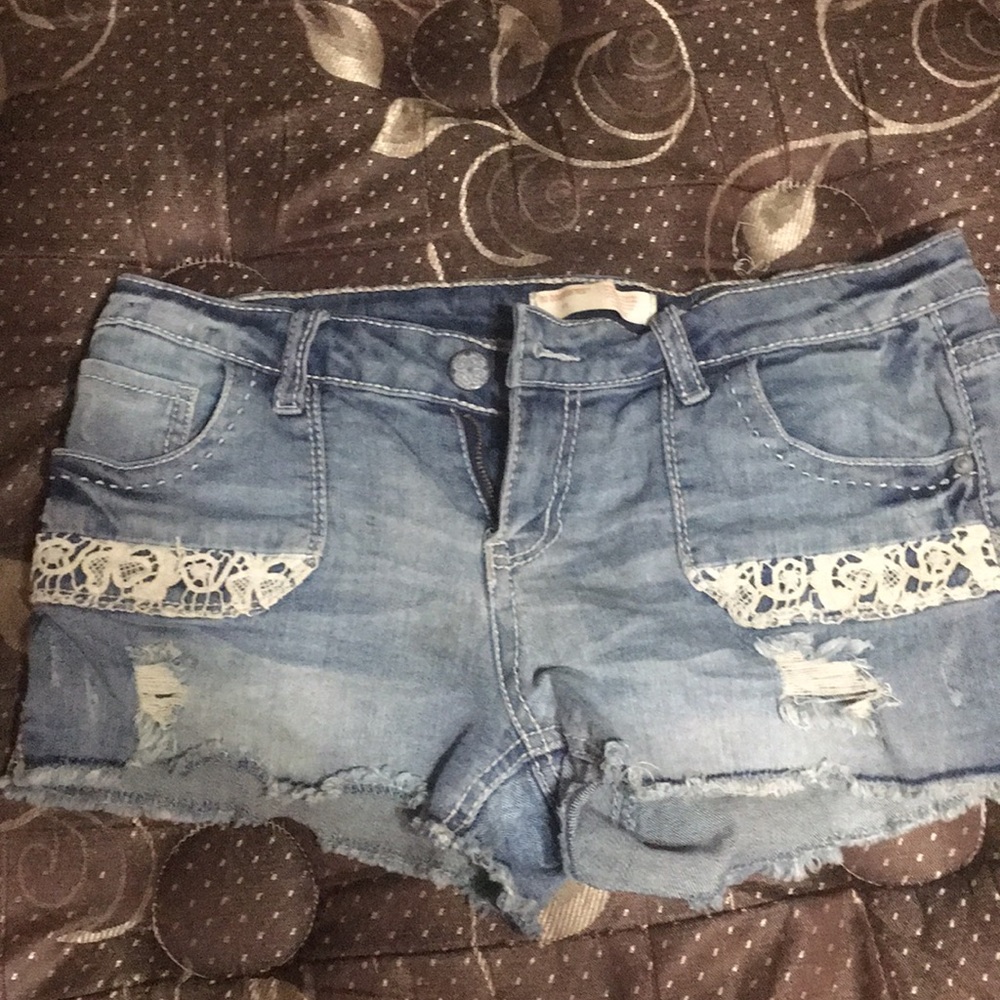 Denim shorts